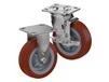 STAINLESS STEEL CASTERS - THERMO-URETHANE WHEELS