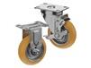 STAINLESS STEEL CASTERS - POLY ON ALUMINUM WHEELS