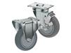 ZINC PLATED CASTERS - THERMO-RUBBER WHEELS