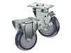 ZINC PLATED CASTERS - THERMO-URETHANE WHEELS