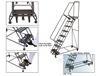 WEIGHT - ACTUATED ROLLING SAFETY LADDERS