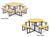 SQUARE & ROUND CAFETERIA TABLES