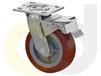 ZINC PLATED CASTERS - THERMO-URETHANE WHEELS