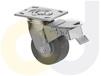 ZINC PLATED CASTERS - THERMO-RUBBER WHEELS