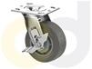 ZINC PLATED CASTERS - THERMO-RUBBER WHEELS