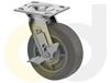 ZINC PLATED CASTERS - THERMO-RUBBER WHEELS