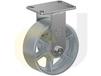 ZINC PLATED KINGPINLESS CASTER- CAST IRON WHEELS