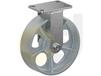 ZINC PLATED KINGPINLESS CASTER- CAST IRON WHEELS