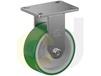 ZINC PLATED KINGPINLESS CASTERS- POLY ON CAST IRON WHEELS
