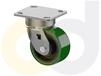 ZINC PLATED CASTERS - POLY ON CAST IRON WHEELS