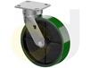 ZINC PLATED CASTERS - POLY ON CAST IRON WHEELS