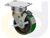 ZINC PLATED CASTERS - POLY ON CAST IRON WHEELS