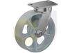 ZINC PLATED KINGPINLESS CASTER- CAST IRON WHEELS