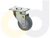 ZINC PLATED CASTERS - THERMO-RUBBER WHEELS