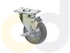 ZINC PLATED CASTERS - THERMO-RUBBER WHEELS