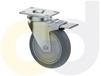 ZINC PLATED CASTERS - THERMO-RUBBER WHEELS