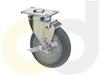 ZINC PLATED CASTERS - THERMO-RUBBER WHEELS