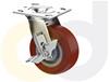ZINC PLATED CASTERS - THERMO-URETHANE WHEELS