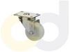 STAINLESS STEEL CASTERS - WHITE NYLON WHEELS