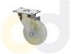 STAINLESS STEEL CASTERS - WHITE NYLON WHEELS