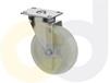 STAINLESS STEEL CASTERS - WHITE NYLON WHEELS