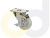 STAINLESS STEEL CASTERS - WHITE NYLON WHEELS