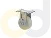 STAINLESS STEEL CASTERS - WHITE NYLON WHEELS
