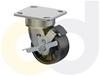 ZINC PLATED CASTERS - GLASS-FILLED NYLON WHEELS