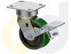 ZINC PLATED CASTERS - POLY ON CAST IRON WHEELS