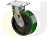 ZINC PLATED CASTERS - POLY ON CAST IRON WHEELS