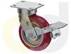 ZINC PLATED CASTERS - POLY ON ALUMINUM WHEELS
