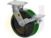 ZINC PLATED CASTERS - POLY ON CAST IRON WHEELS