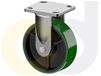ZINC PLATED CASTERS - POLY ON CAST IRON WHEELS