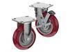 CASTERDEPOT ERGONOMIC, TOP PLATE CASTERS - POLY ON ALUMINUM WHEEL - CAPACITIES UP TO 1500 LBS.