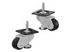 CASTERDEPOT LEVELING CASTERS - NYLON WHEEL - EXTENDED FOOT ADJUSTMENT - CAPACITIES UP TO 700 KG.