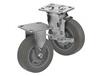 CASTERDEPOT TOP PLATE CASTERS - THERMO-RUBBER WHEEL - CAPACITIES UP TO 600 LBS.