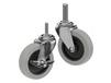 CASTERDEPOT THREADED STEM CASTERS - THERMO-RUBBER WHEEL - CAPACITIES UP TO 110 LBS.