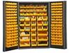 HEAVY DUTY ALL-WELDED BIN &amp; SHELF 14 GA. STEEL STORAGE CABINETS