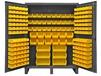 HEAVY DUTY STORAGE CABINETS WITH HOOK-ON BINS