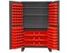 HEAVY DUTY ALL-WELDED BIN &amp; SHELF 14 GA. STEEL STORAGE CABINETS