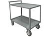 2 SHELF STOCK CARTS WITH RAISED HANDLES