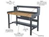 HEAVY-DUTY ADJUSTABLE LEG WORKBENCHES