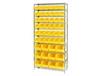 CHROME WIRE SHELVING UNITS WITH ULTRA BINS