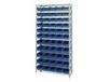 CHROME WIRE SHELVING UNITS WITH SHELF BINS