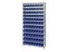 CHROME WIRE SHELVING UNITS WITH SHELF BINS