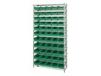 CHROME WIRE SHELVING UNITS WITH SHELF BINS