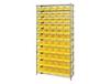 CHROME WIRE SHELVING UNITS WITH SHELF BINS