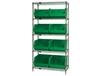 CHROME WIRE SHELVING UNITS WITH ULTRA BINS