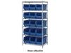 CHROME WIRE SHELVING UNITS WITH HULK CONTAINERS