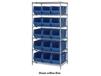CHROME WIRE SHELVING UNITS WITH HULK CONTAINERS